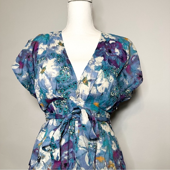 NWT Free People Freddy Tie Mini Dress - Night Combo - Picture 5 of 8